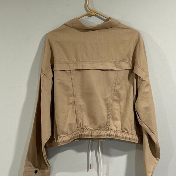 Anthropologie Pilcro Tidal Moto Utility Jacket Tan Color Size XL - Picture 3 of 8